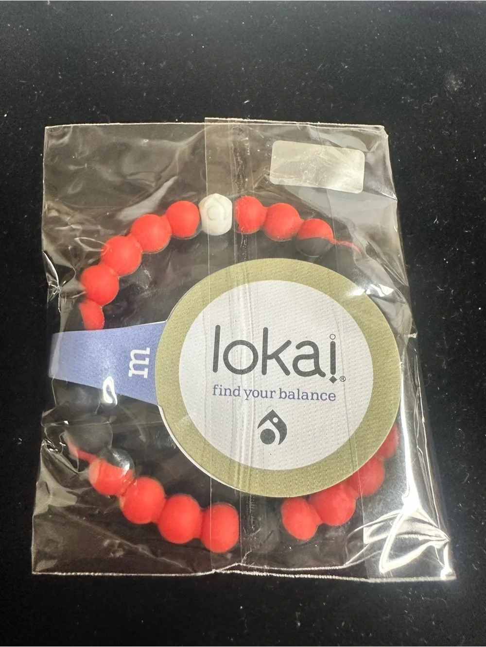 Lokai Kids Red, Black & White Beaded Bracelet